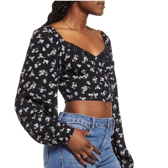 + BP. + Lace Trim Crop Top - Picture 4 of 7